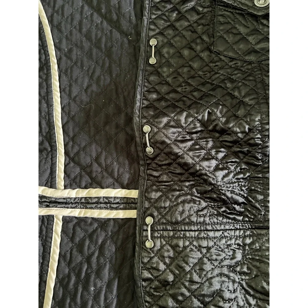 I.E. Relaxed Black Quilted Women’s Blazer Jacket - Picture 10 of 12
